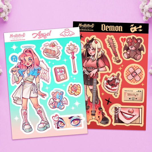 Angel & Demon \\ Vynil Sticker Sheets