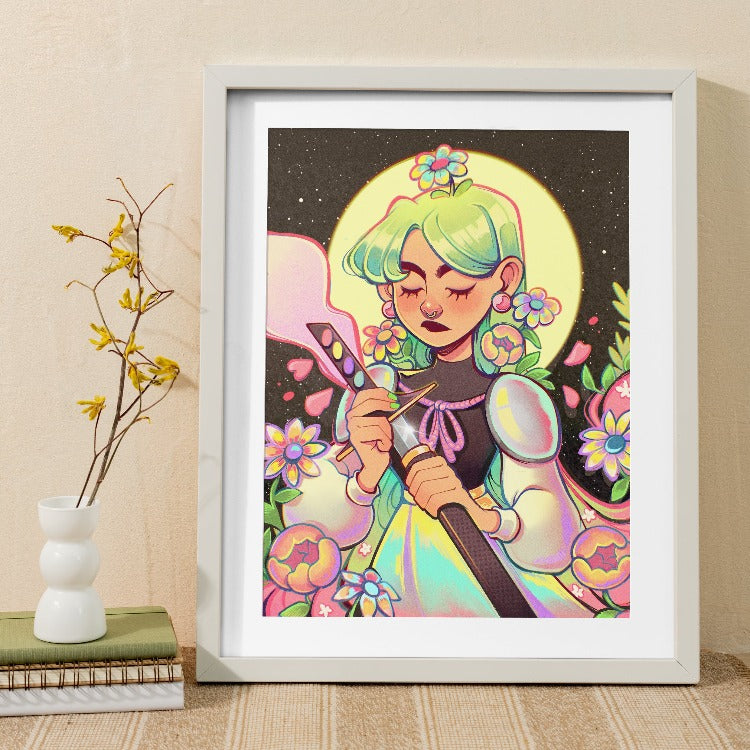 Floral Warrior \\ Art Print