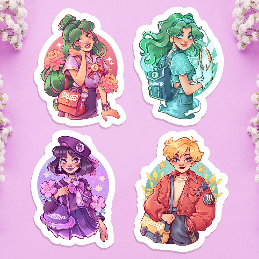 Outer Senshi \\ Vinyl Stickers