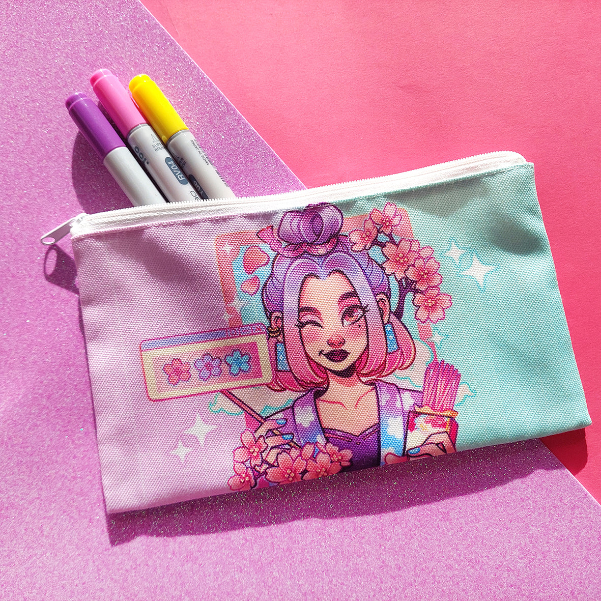 Sakura \\ Zipper pouch