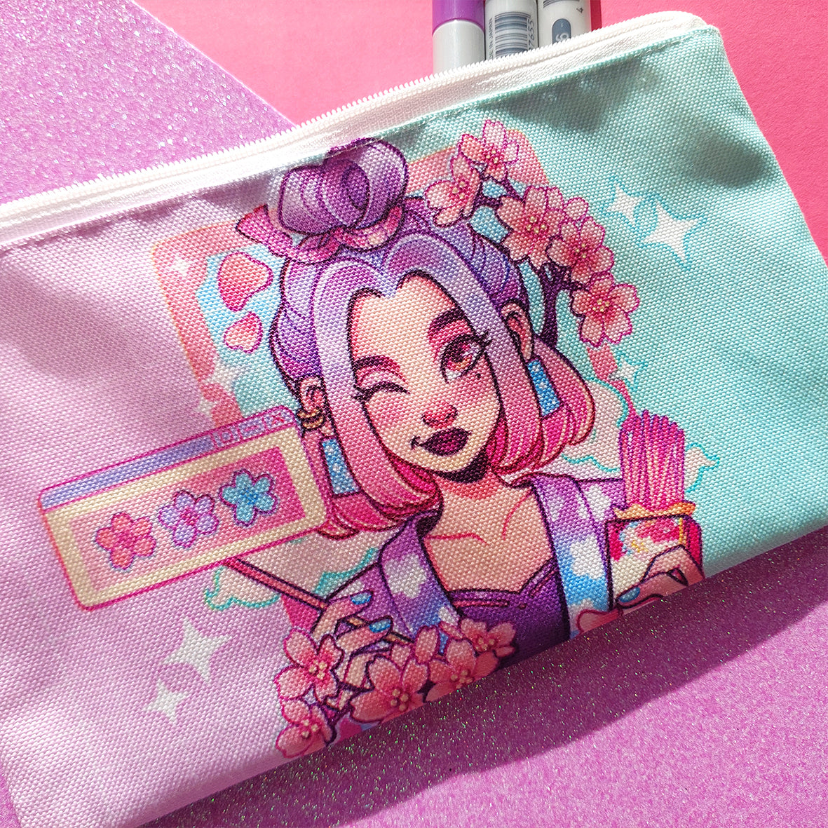 Sakura \\ Zipper pouch