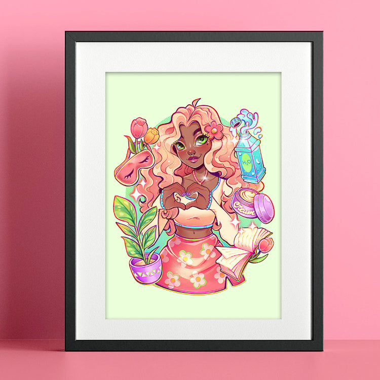 Self-care Girl \\ Art Print