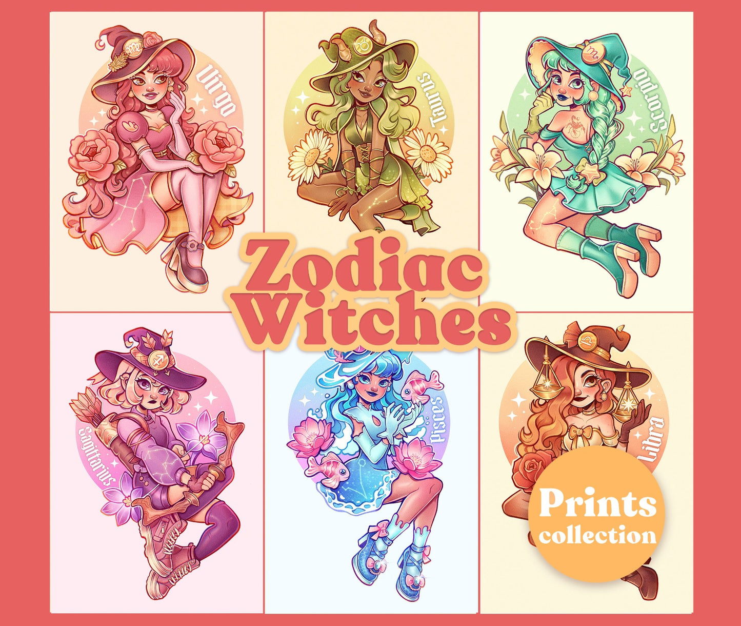 Zodiac Witches \\ Prints Collection