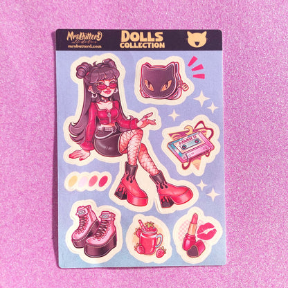 Dolls Collection \\ Vynil Sticker Sheet