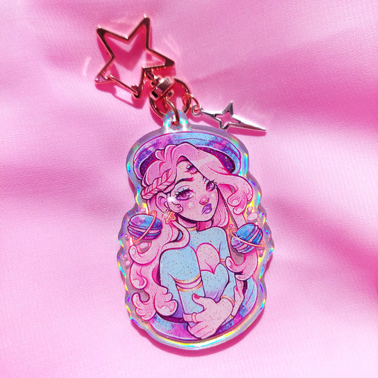 Galactic macaroon \\ Holographic Keychain