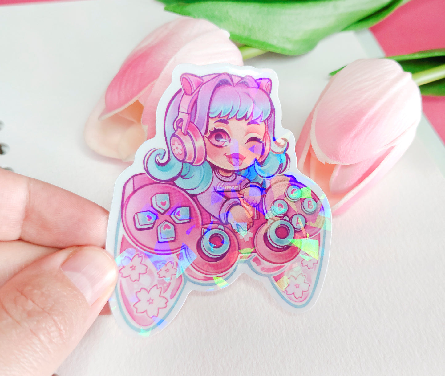 Gamer! \\ Vinyl Holographic Sticker