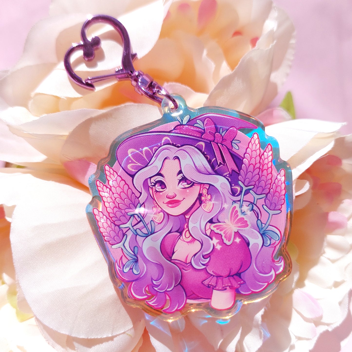 Lavander Witch \\ Rainbow Keychain