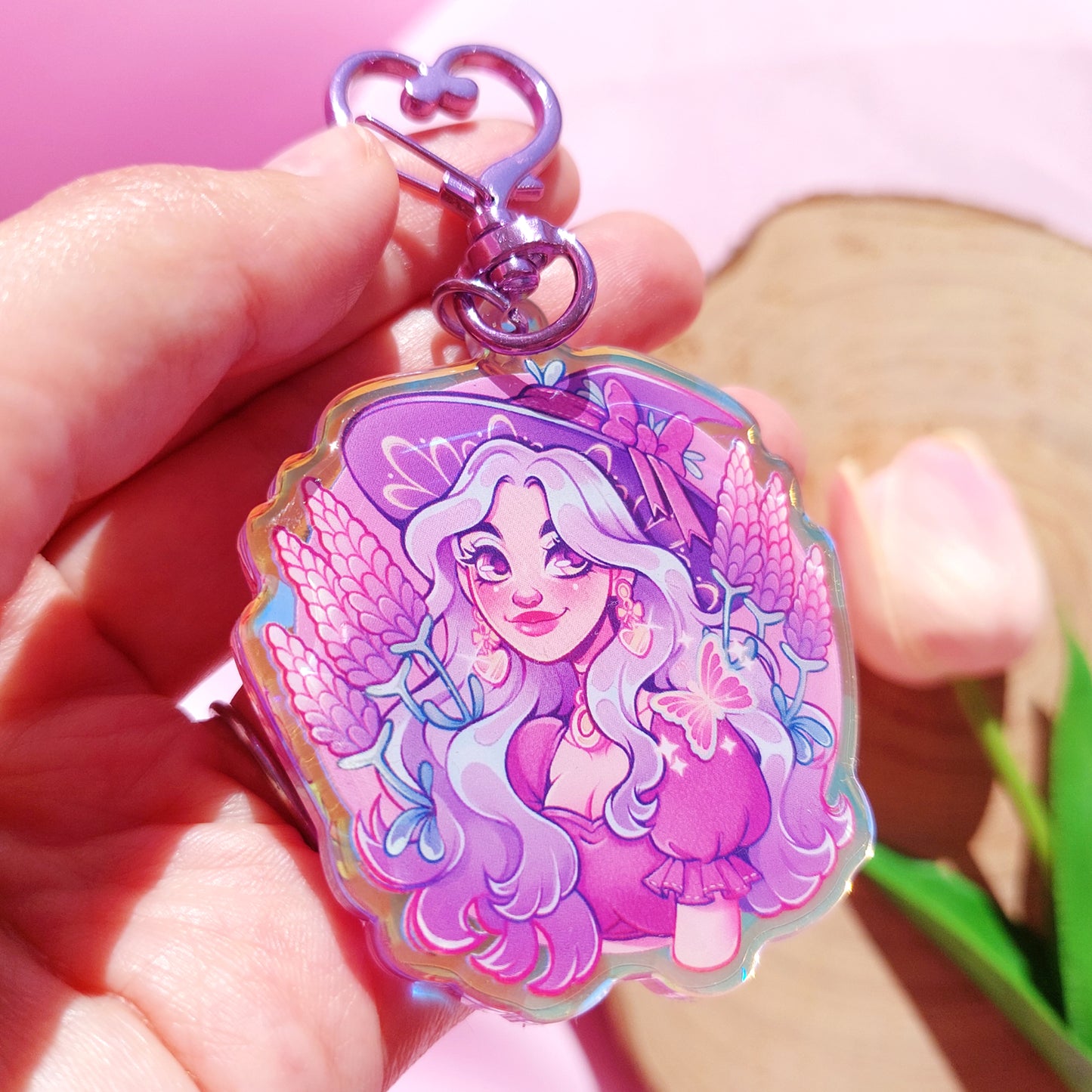 Lavander Witch \\ Rainbow Keychain