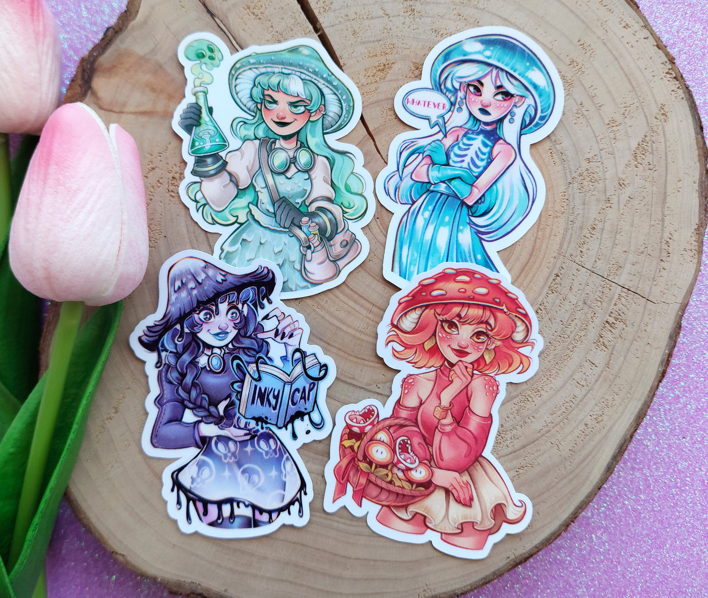 Mushroom girls \\ Vinyl Sticker pack