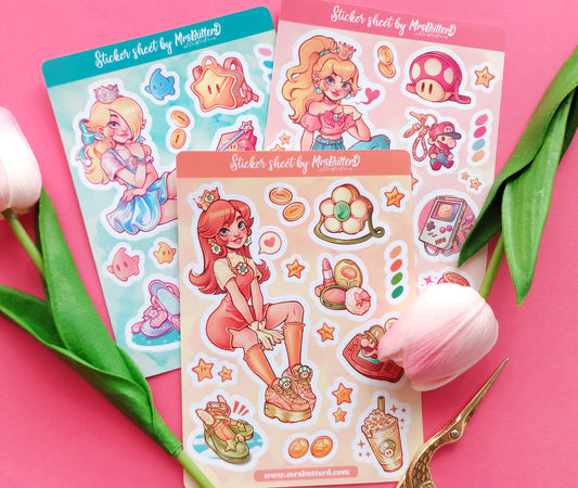 Princesses \\ Matte Vynil Sticker Sheet