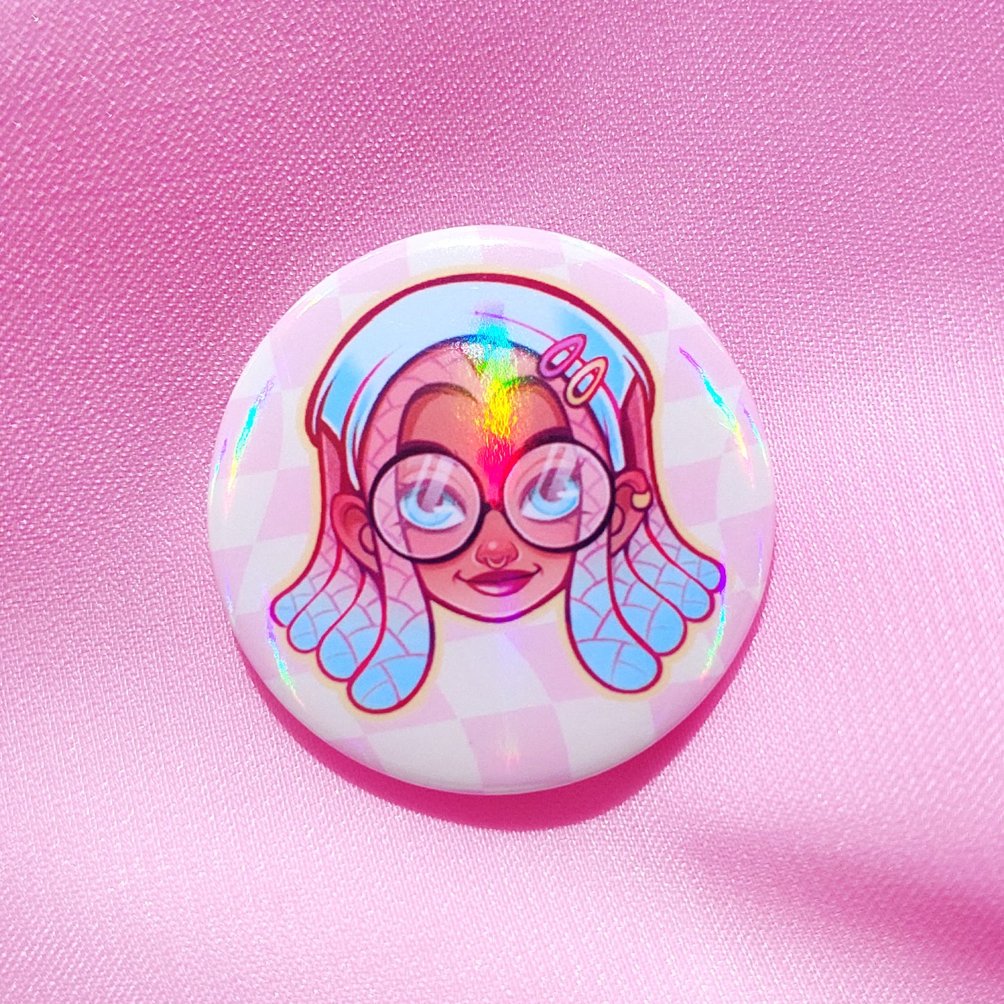 Rainbow \\ Holographic Button badge