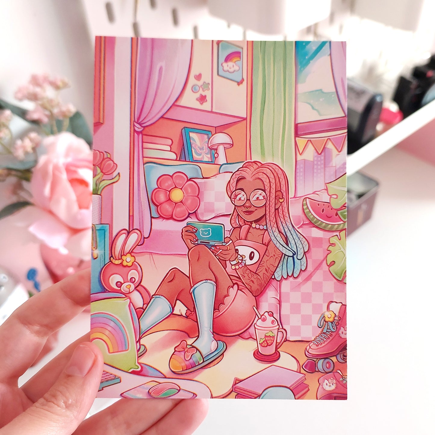 Rainbow bedroom \\ Art Print