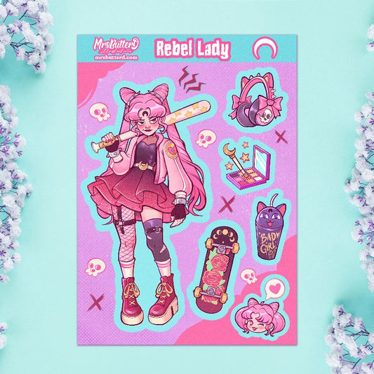 Rebel Lady \\ Vinyl Sticker Sheet