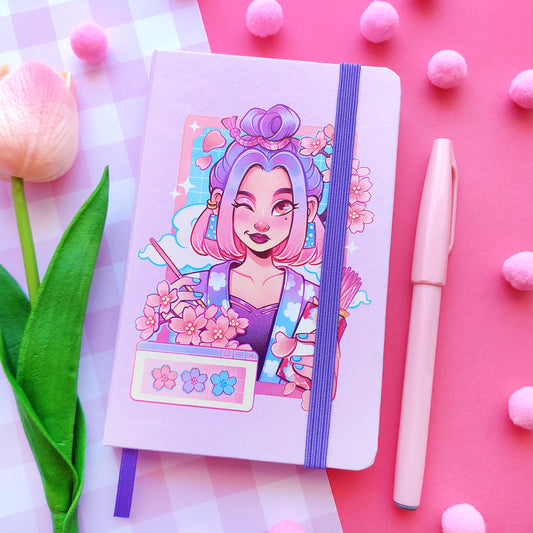 Sakura \\ A6 Leatherette Notebook