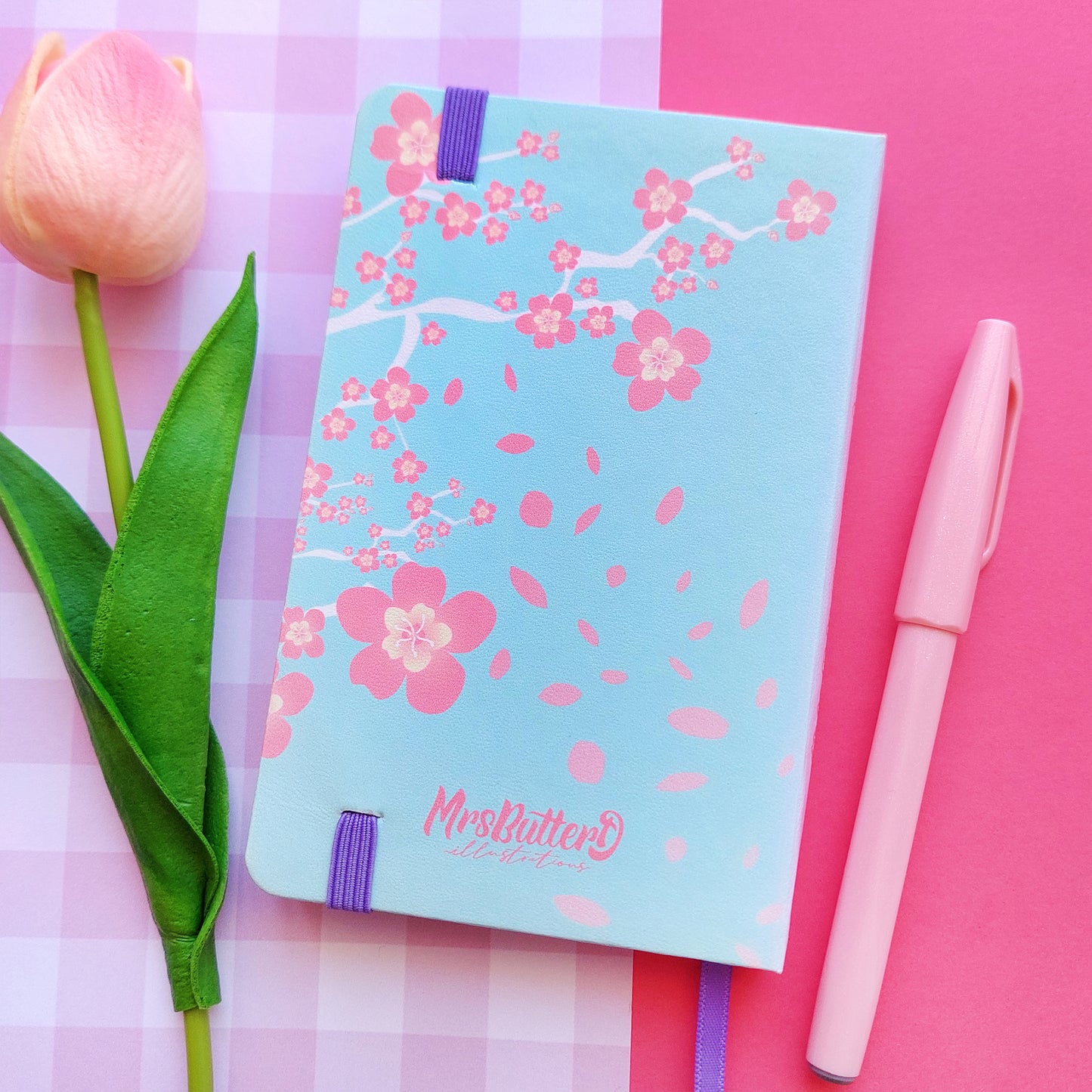 Sakura \\ A6 Leatherette Notebook