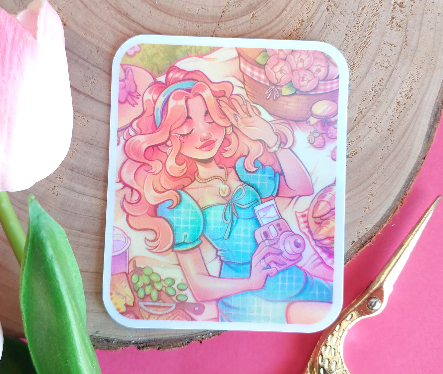 Summer Picnic \\ Vinyl Holographic Sticker