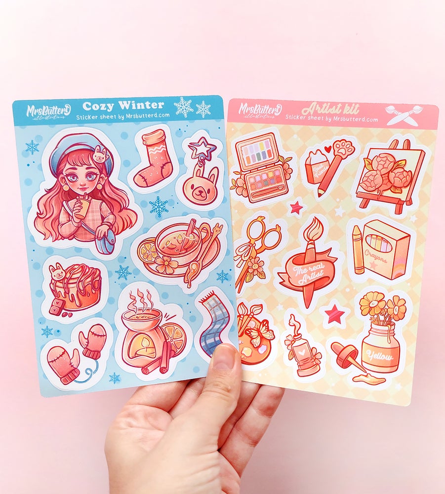 Artist Kit \\ Matte Vynil Sticker Sheet