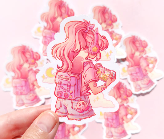 Kyra, The mysterious Kirby Girl \\ Vinyl Sticker