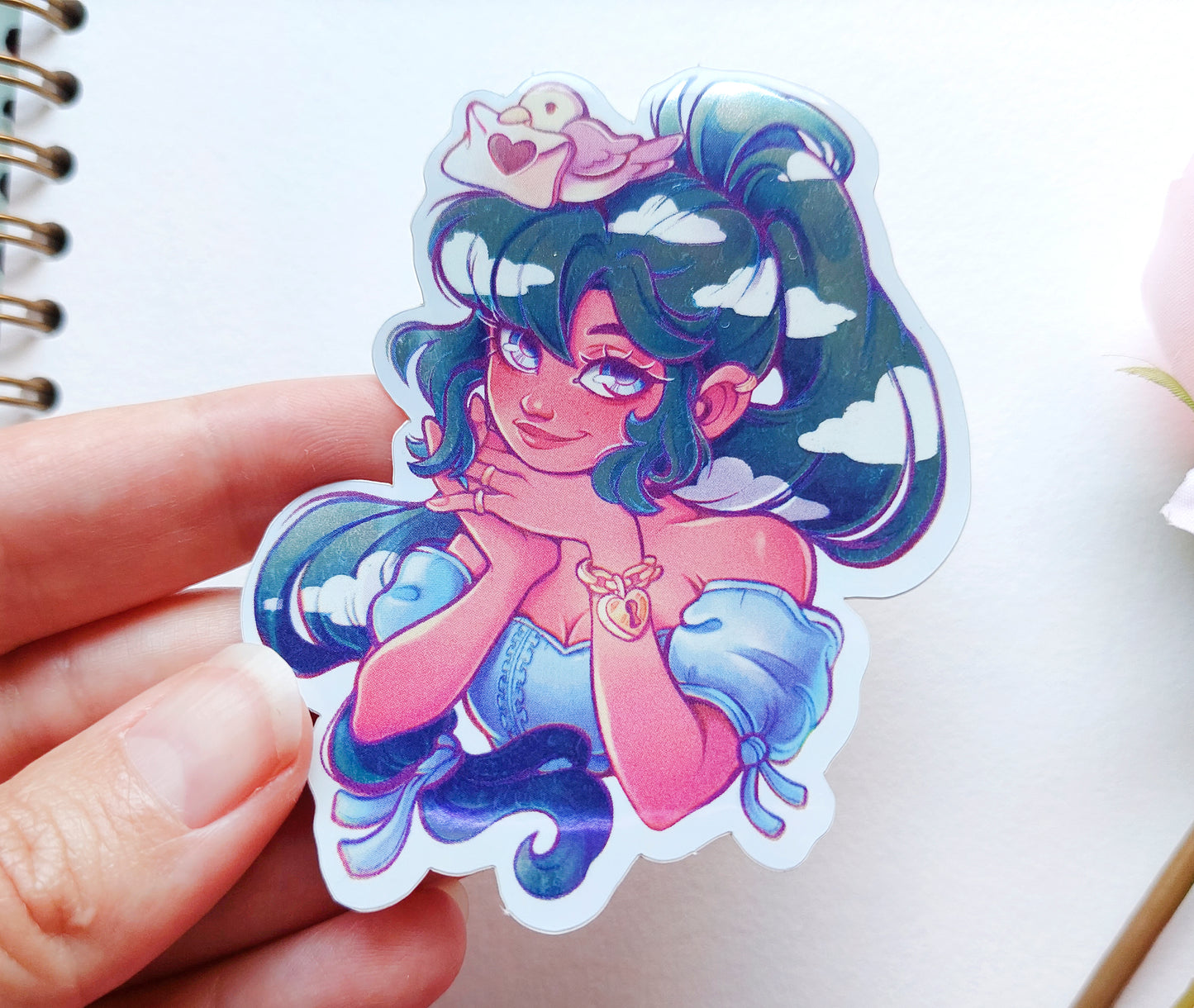 Cloud Girl \\ Metallic Vinyl Sticker