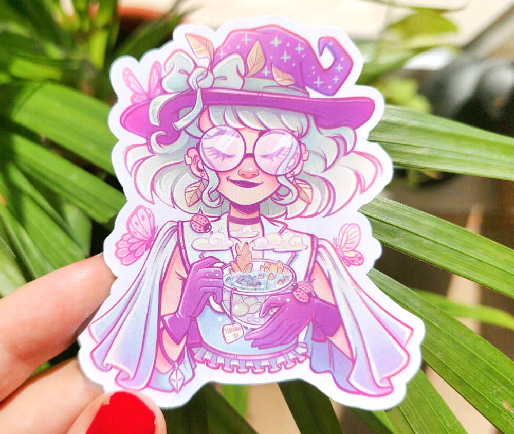 Olivia terrarium Tea \\ Matte Vinyl Sticker