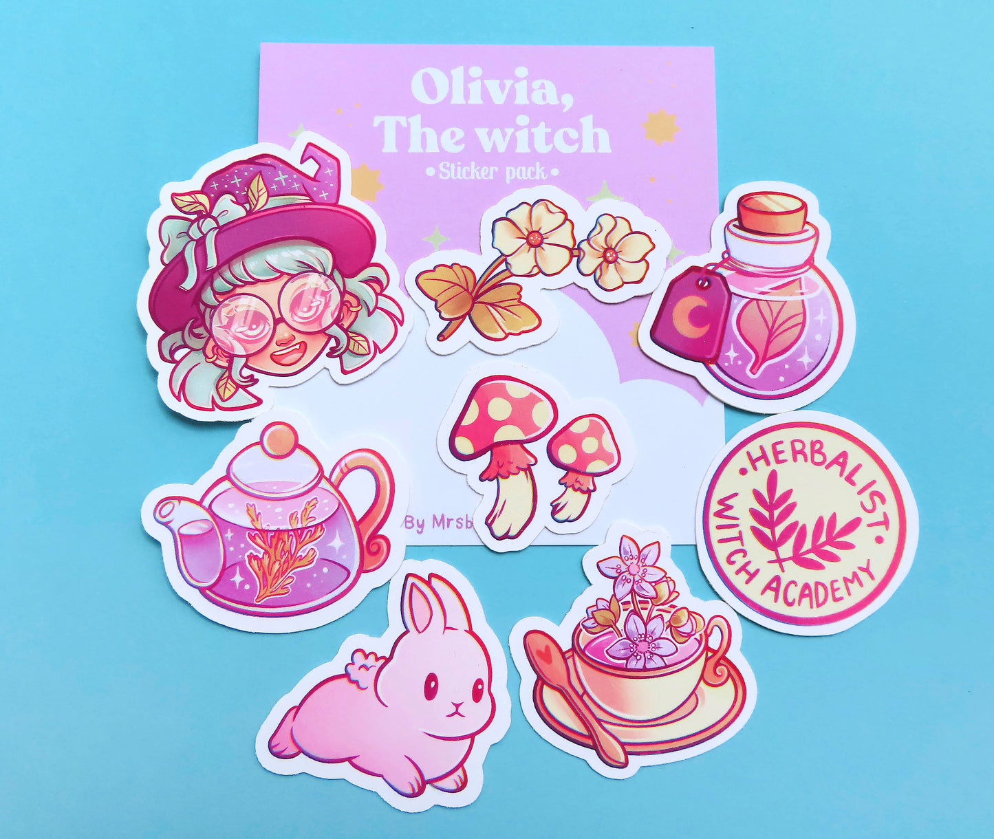 Olivia, The Witch \\ Vinyl Matte sticker pack