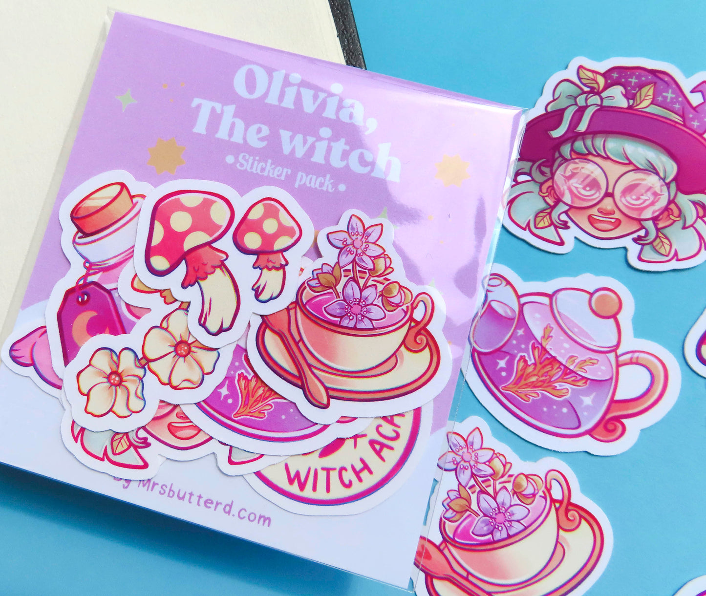 Olivia, The Witch \\ Vinyl Matte sticker pack