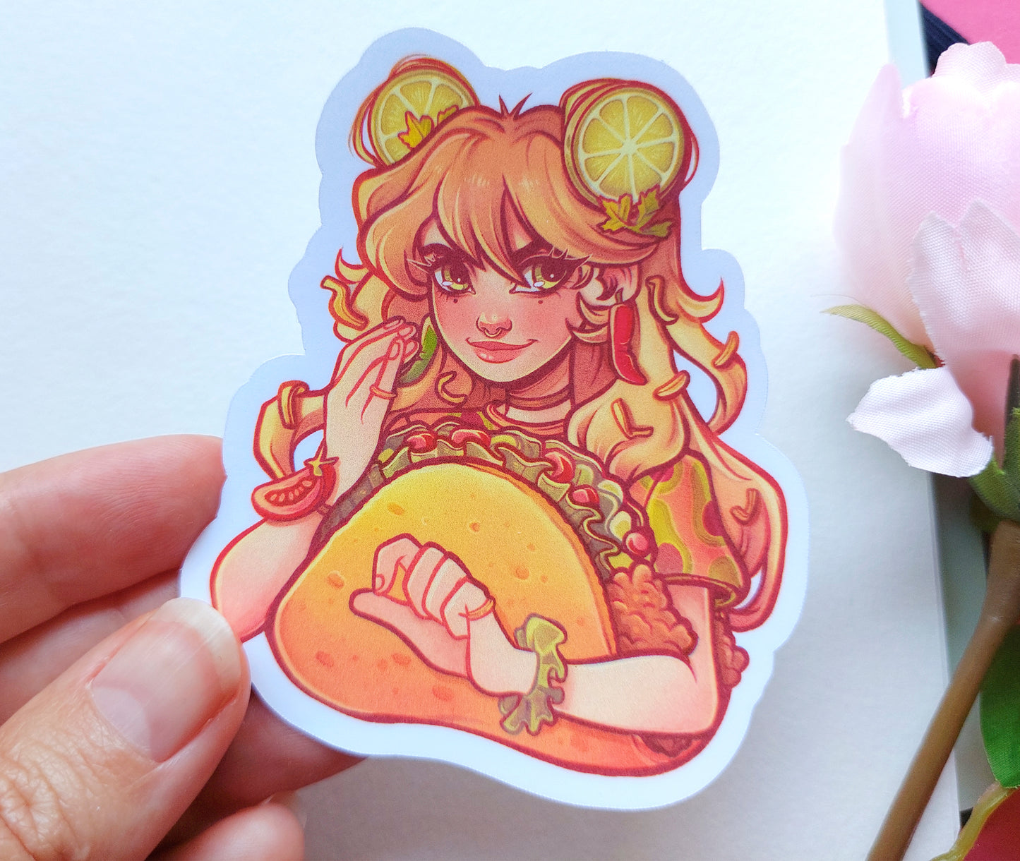 Food Girls \\ Pack One  \\ Vinyl stickers