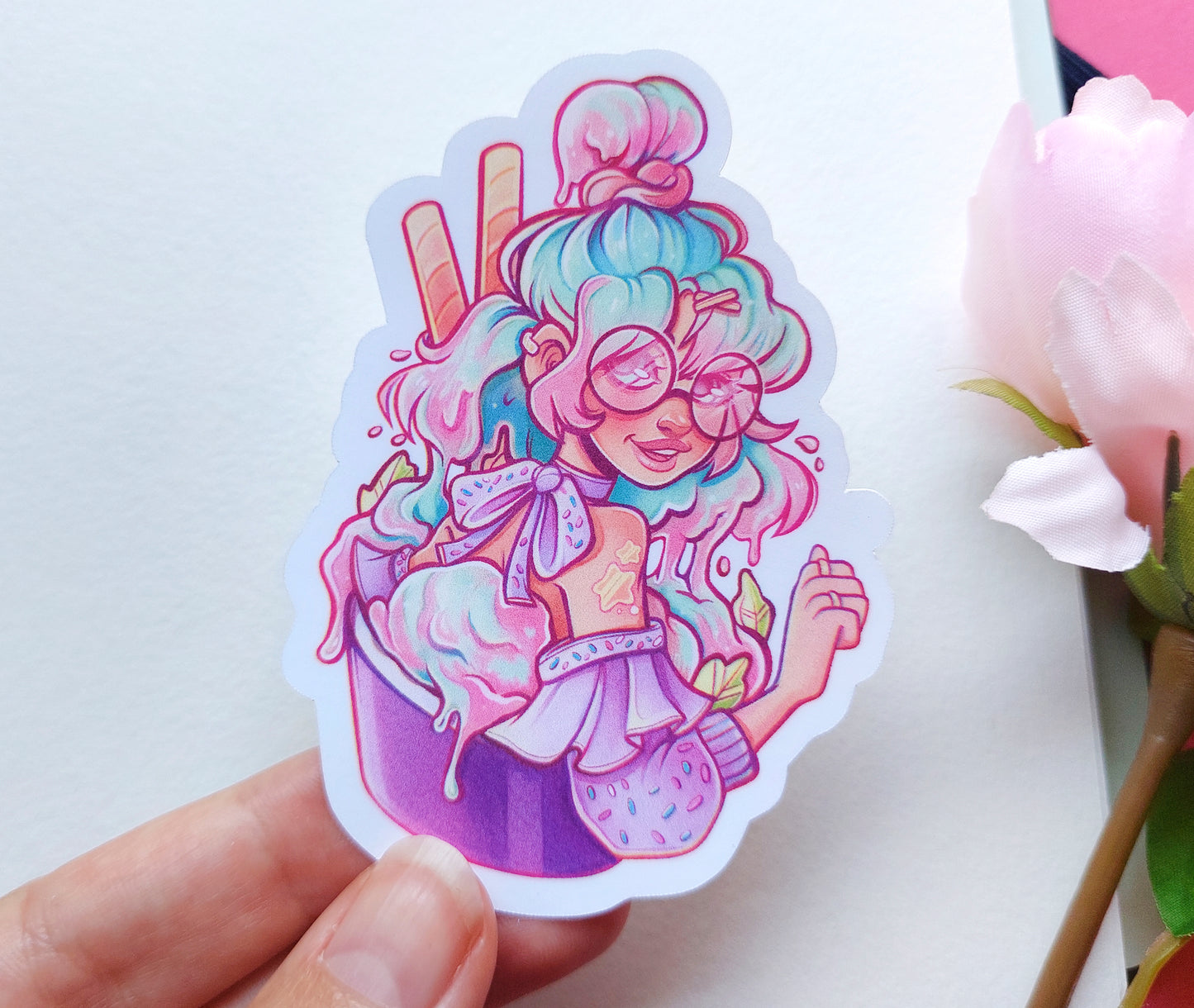 Food Girls \\ Pack One  \\ Vinyl stickers