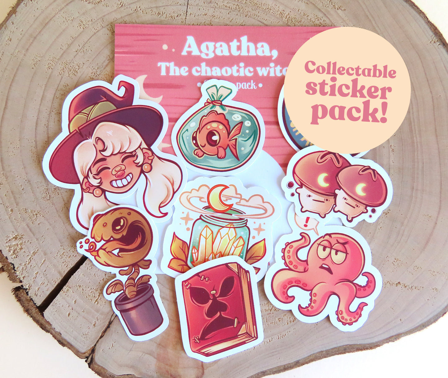 Agatha, the chaotic witch\\ Vinyl Matte sticker pack