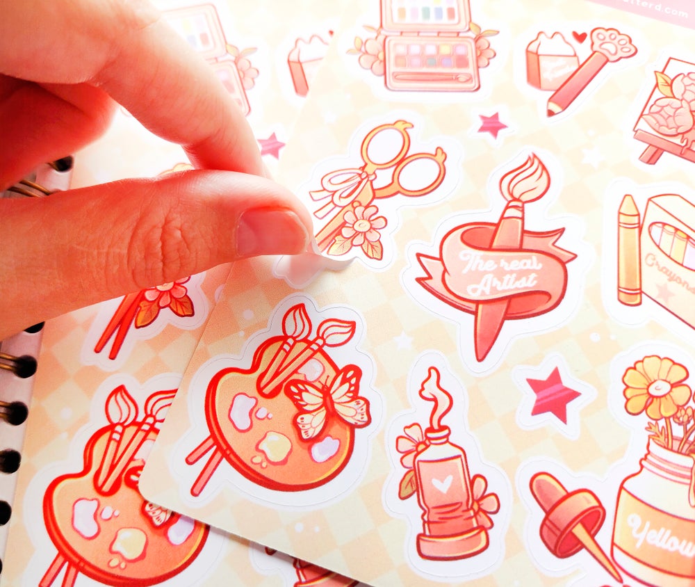 Artist Kit \\ Matte Vynil Sticker Sheet