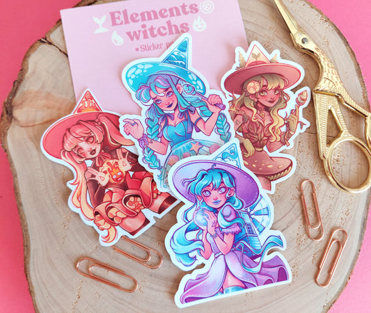 Element witchs \\ Vinyl Sticker pack