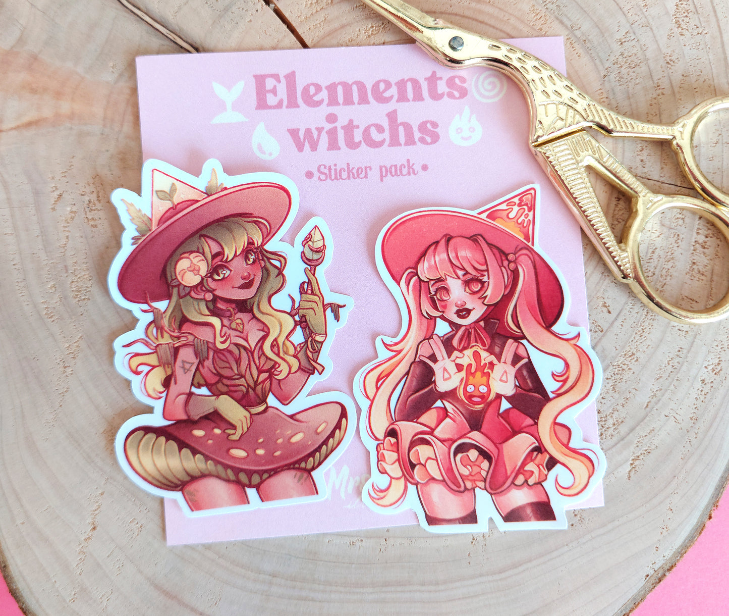 Element witchs \\ Vinyl Sticker pack