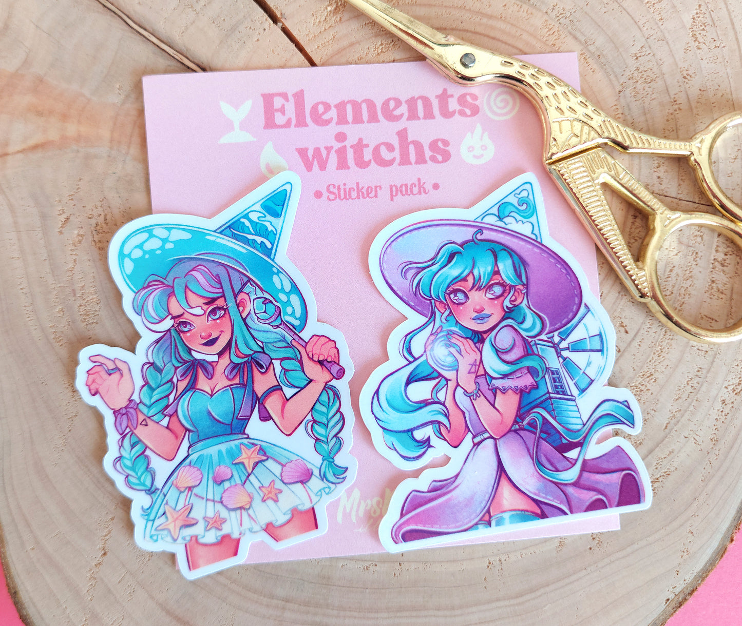 Element witchs \\ Vinyl Sticker pack