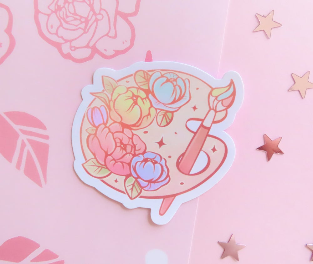 FLOWER PALETTE \\ Glossy Vinyl Sticker