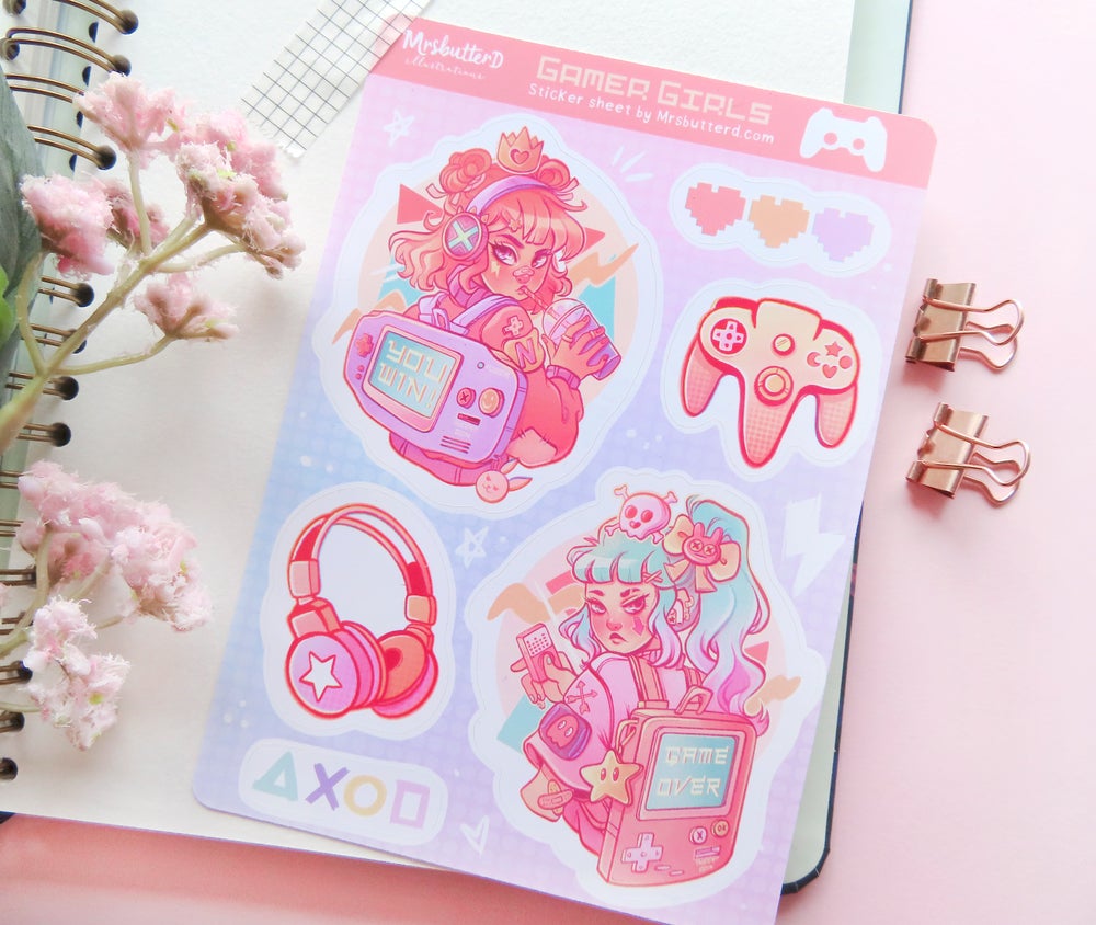 Gamer Girls \\ Matte Vynil Sticker Sheet – mrsbutterd