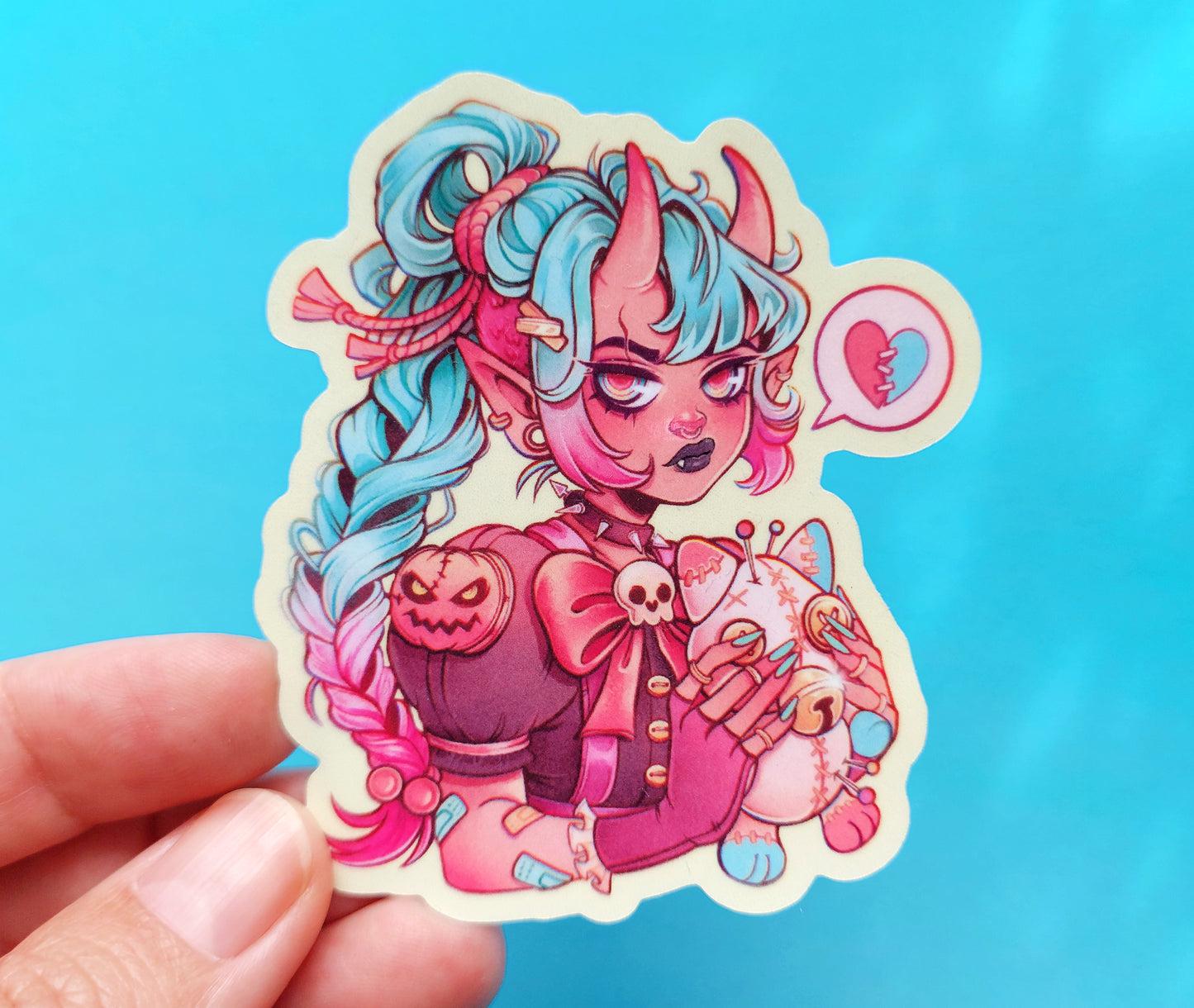 Halloween demon \\ Vinyl Sticker