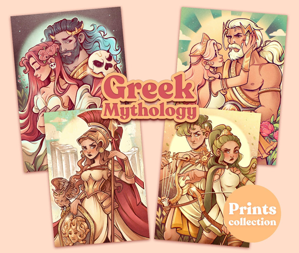 Greek mythology \\ Art prints collection