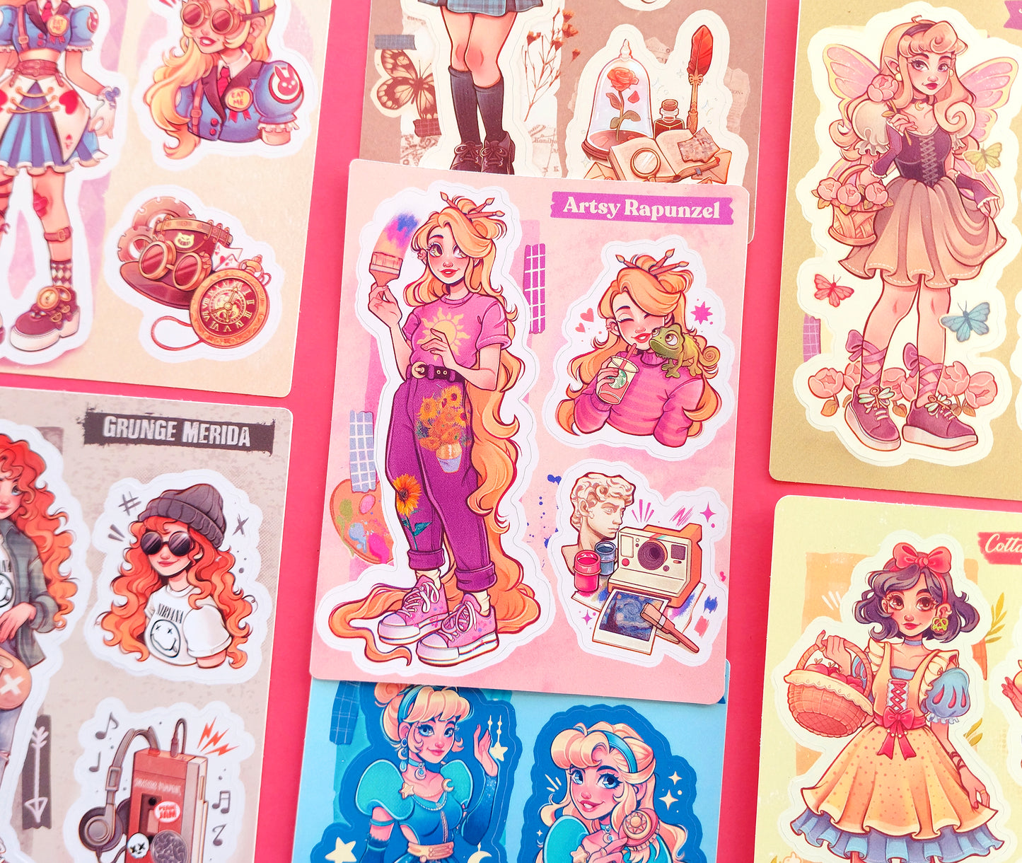 Aesthetic Princesses\\ Matte Vynil Sticker Sheet