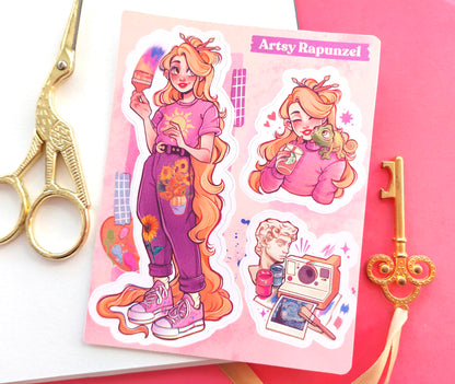 Aesthetic Princesses\\ Matte Vynil Sticker Sheet